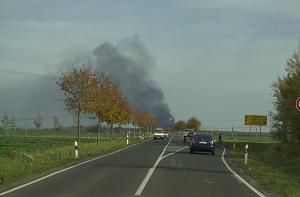 Brand auf der Deponie Spröda am 24.10.2004