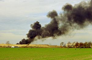 Brand auf der Deponie Spröda am 24.10.2004