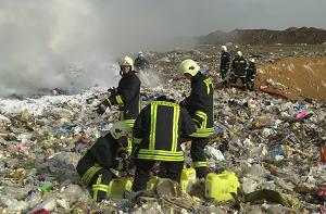 Brand auf der Deponie Spröda am 24.10.2004